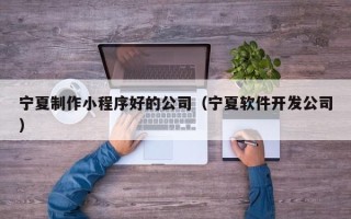 万宁宁夏制作小程序好的公司（宁夏软件开发公司）